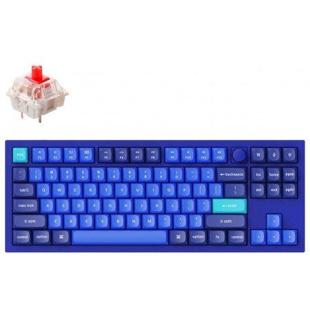 Keychron Q3 80% Navy Blue mehaaniline klaviatuur (ANSI, RGB, Hot-Swap, Gateron G Pro Red Switch)