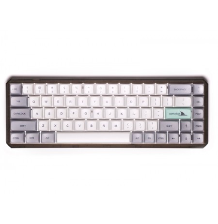 Darmoshark K5 TKL juhtmevaba mehaaniline RGB taustvalgustusega klaviatuur (US, Hot-swap, Yellow switch) Grey