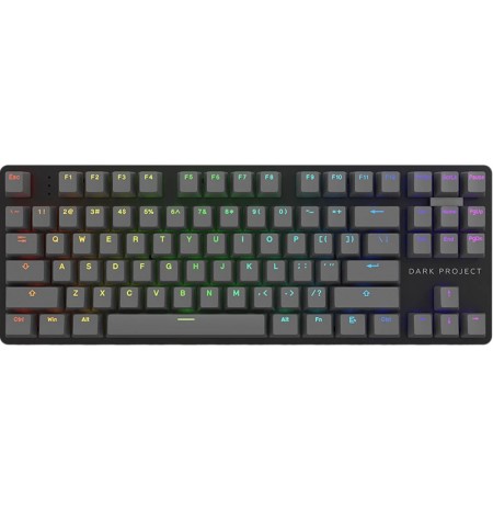 Dark Project One KD87A TKL klaviatuur| PBT, Gateron Red Switches, US, must (USED)