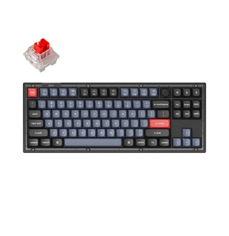 Keychron V3 80% Mehaaniline klaviatuur (ANSI, Frosted Black, RGB, Hot-swap, US, Pro Red Switch)
