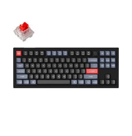 Keychron V3 80% Mehaaniline klaviatuur (ANSI, Carbon Black, RGB, Hot-swap, US, Pro Red Switch)