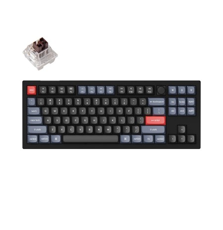 Keychron V3 80% Mehaaniline klaviatuur (ANSI, Carbon Black, RGB, Hot-swap, US, Pro Brown Switch)